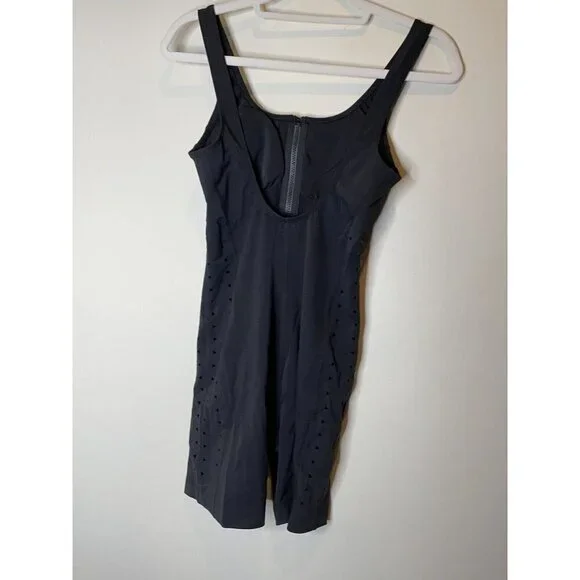 Free People Gigi C Maxine Black Romper One Piece Zip Front Bodysuit Size S New - Picture 8 of 8